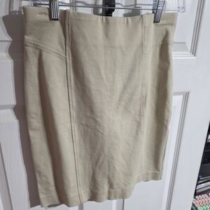 Thalian Classic Beige Pencil Skirt